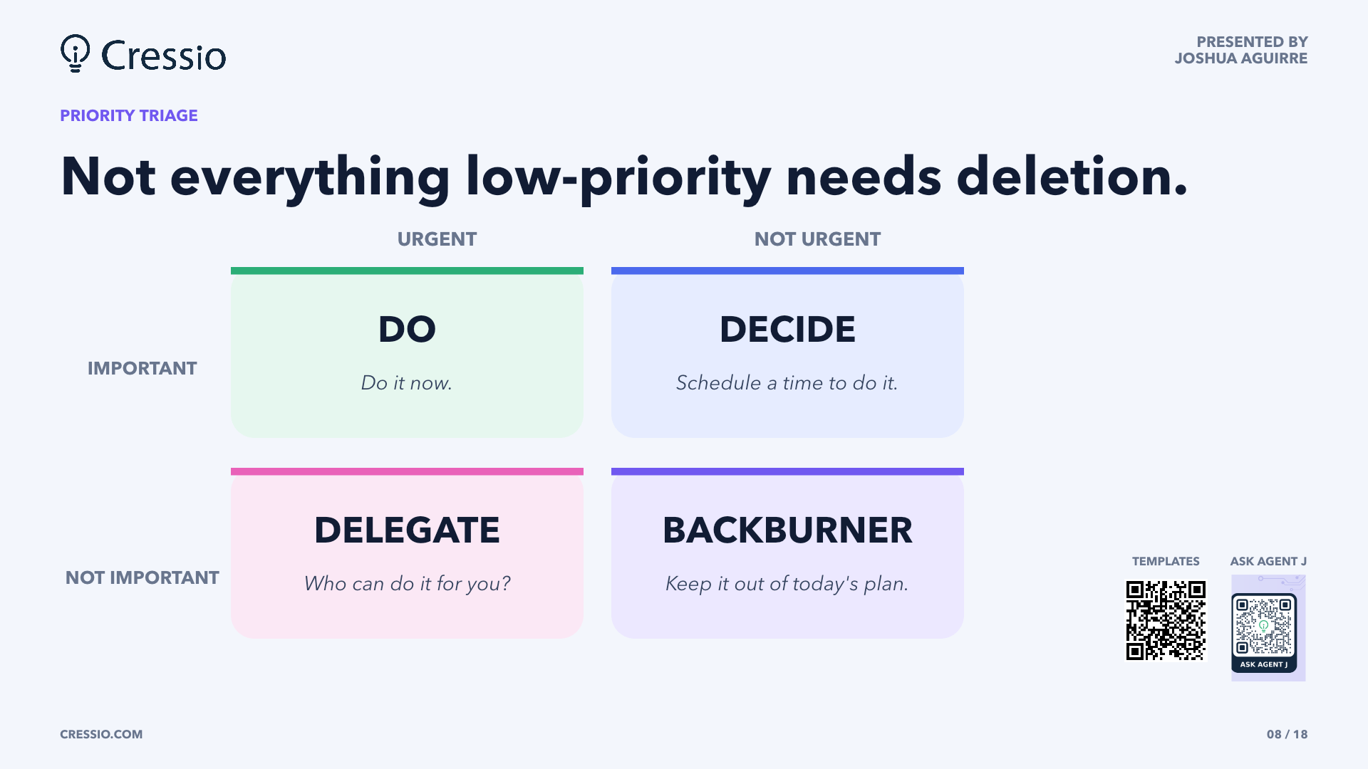 Not everything low-priority needs deletion