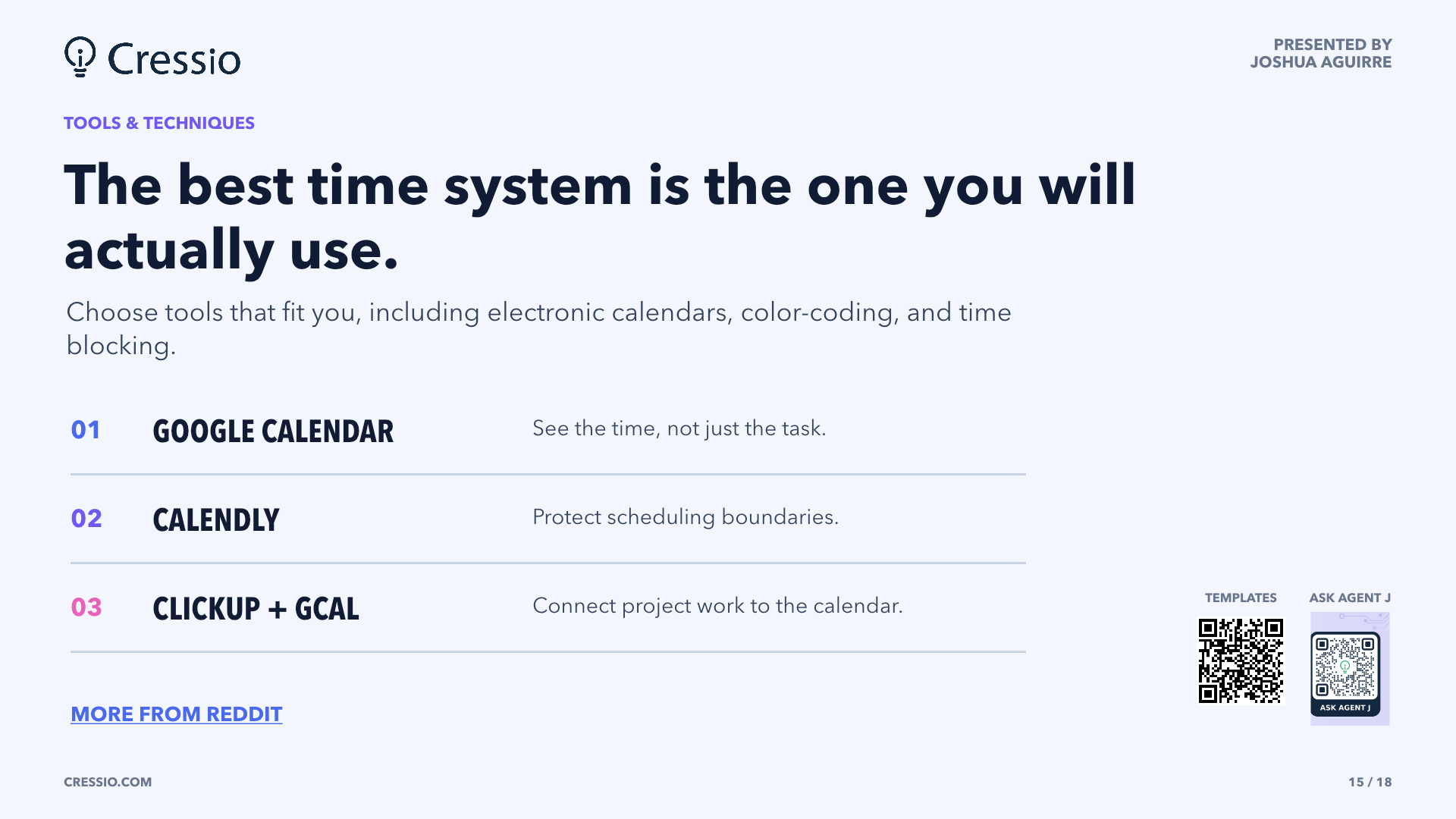 Choose tools that fit you
